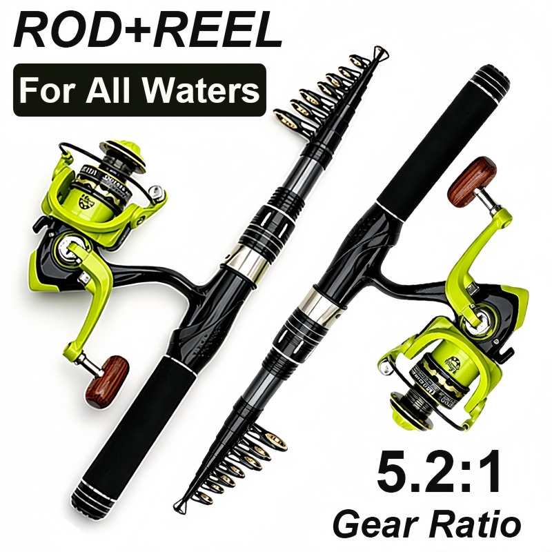 Fishing Rod Combo - Conjunto de Vara de Pesca Giratória