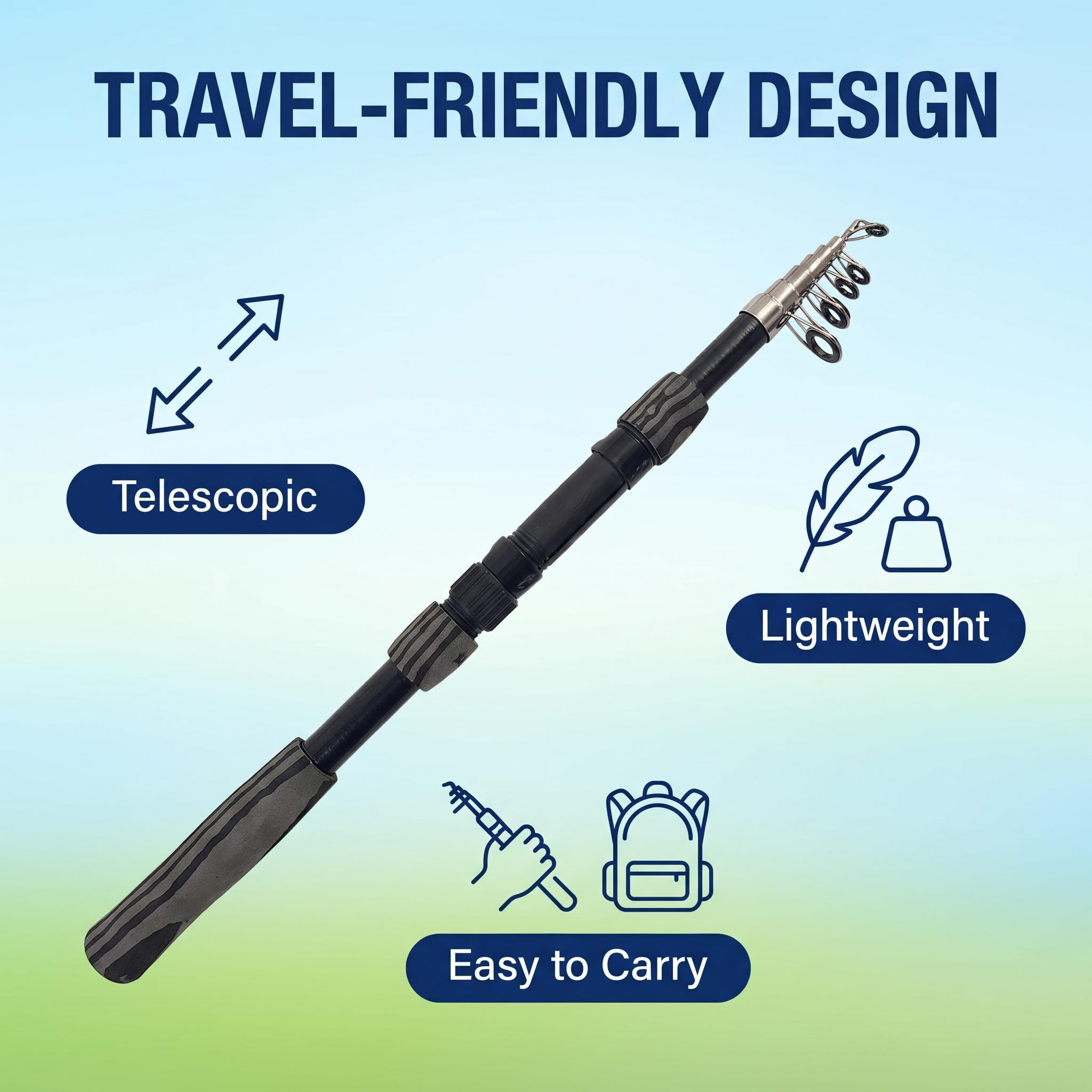 Kit de Vara de Pesca Telescópi - Fishing Rod Combo avaliação e preço